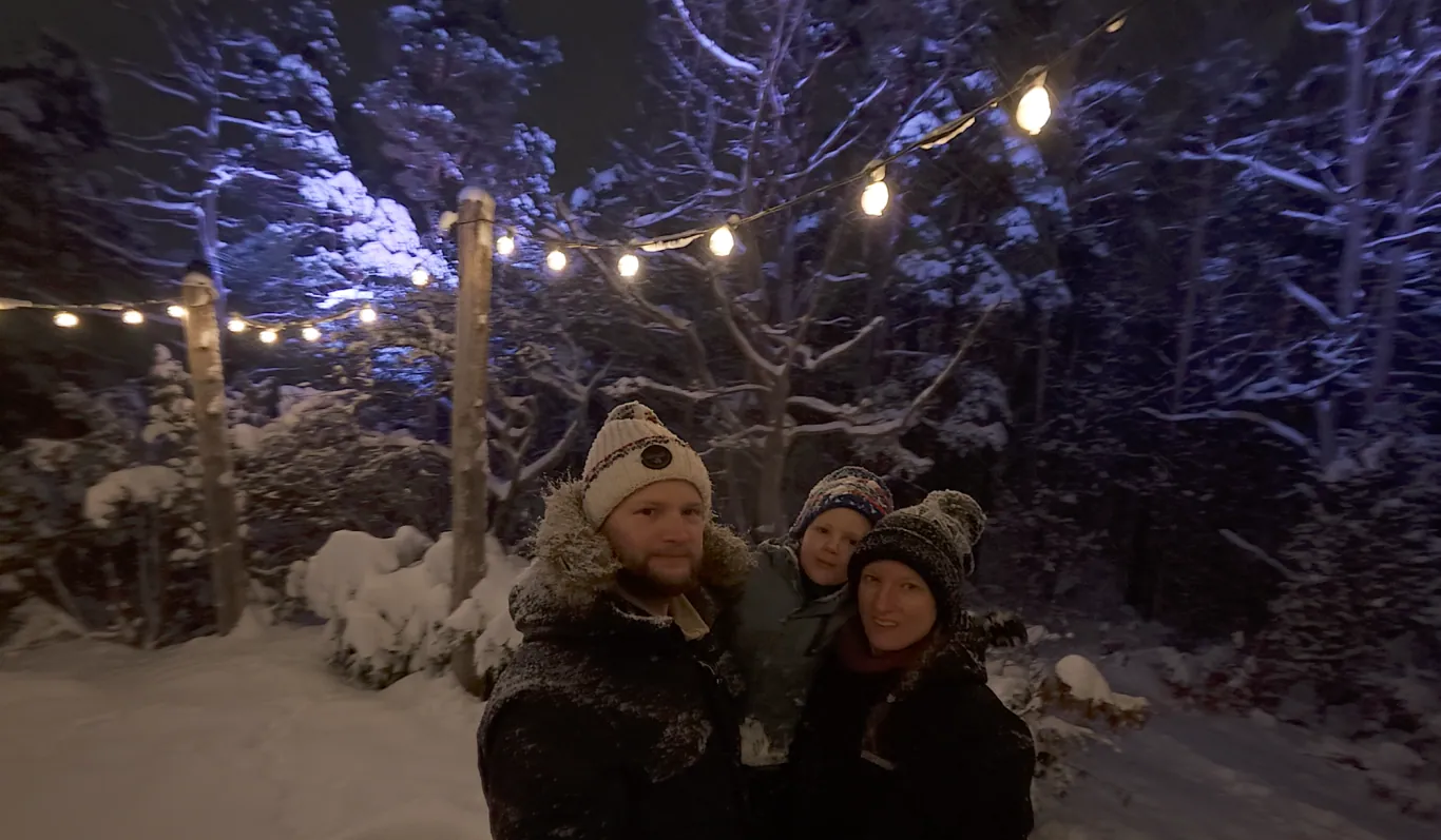 I en snöstorm