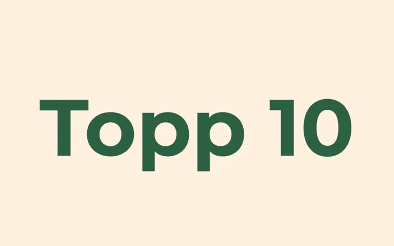 Teksts ar vārdiem "Top 10" lieliem burtiem, zaļā krāsā uz gaiša fona.