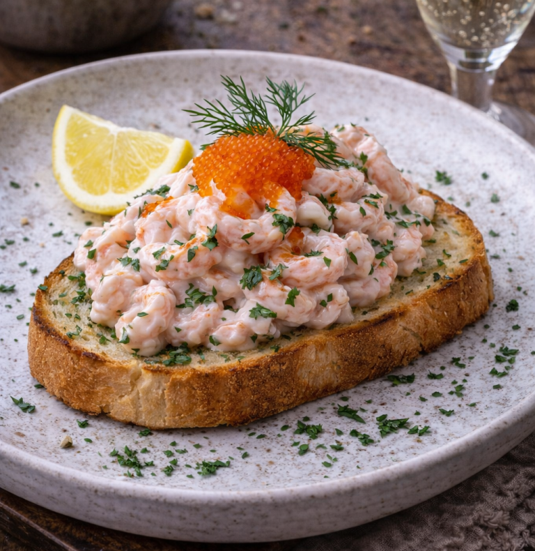 Kyckling i krämig sås med ris och garnering av färsk persilja.